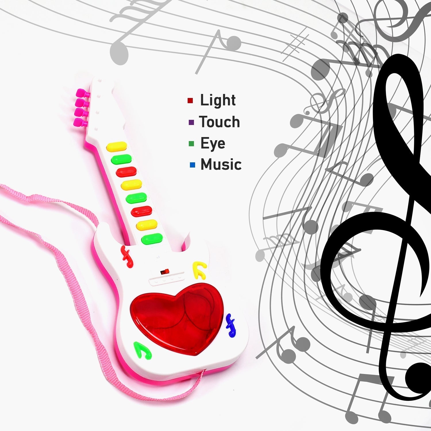 Battery operated mini guitar for kids. Battery operated mini guitar for kids.